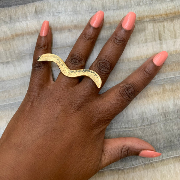Wavy Brass Ring